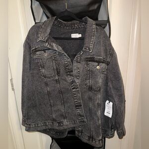 Black denim jacket